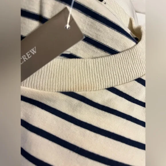 J.Crew Structured muscle T-shirt in stripe mariner cotton (navy/ivory) - Picture 3 of 3